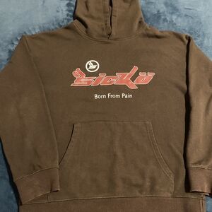Nike Brown Hoodie with Red Accents